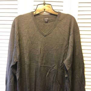 J Crew Charcoal V-Neck Sweater X-Large